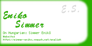 eniko simmer business card