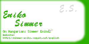 eniko simmer business card